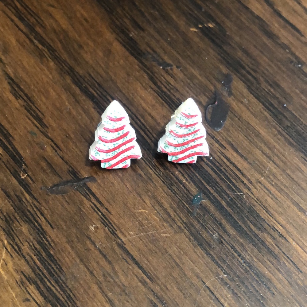 Little Debbie Christmas Tree Earrings